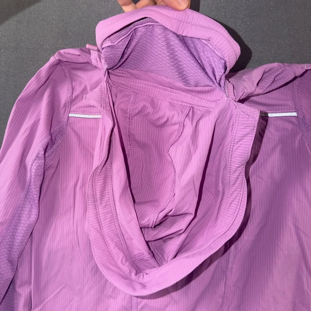 Ivivva Girls Purple Full Zip Athletic Jacket Hide a Hood Size 8